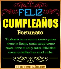 GIF Frases de Cumpleaños Fortunato